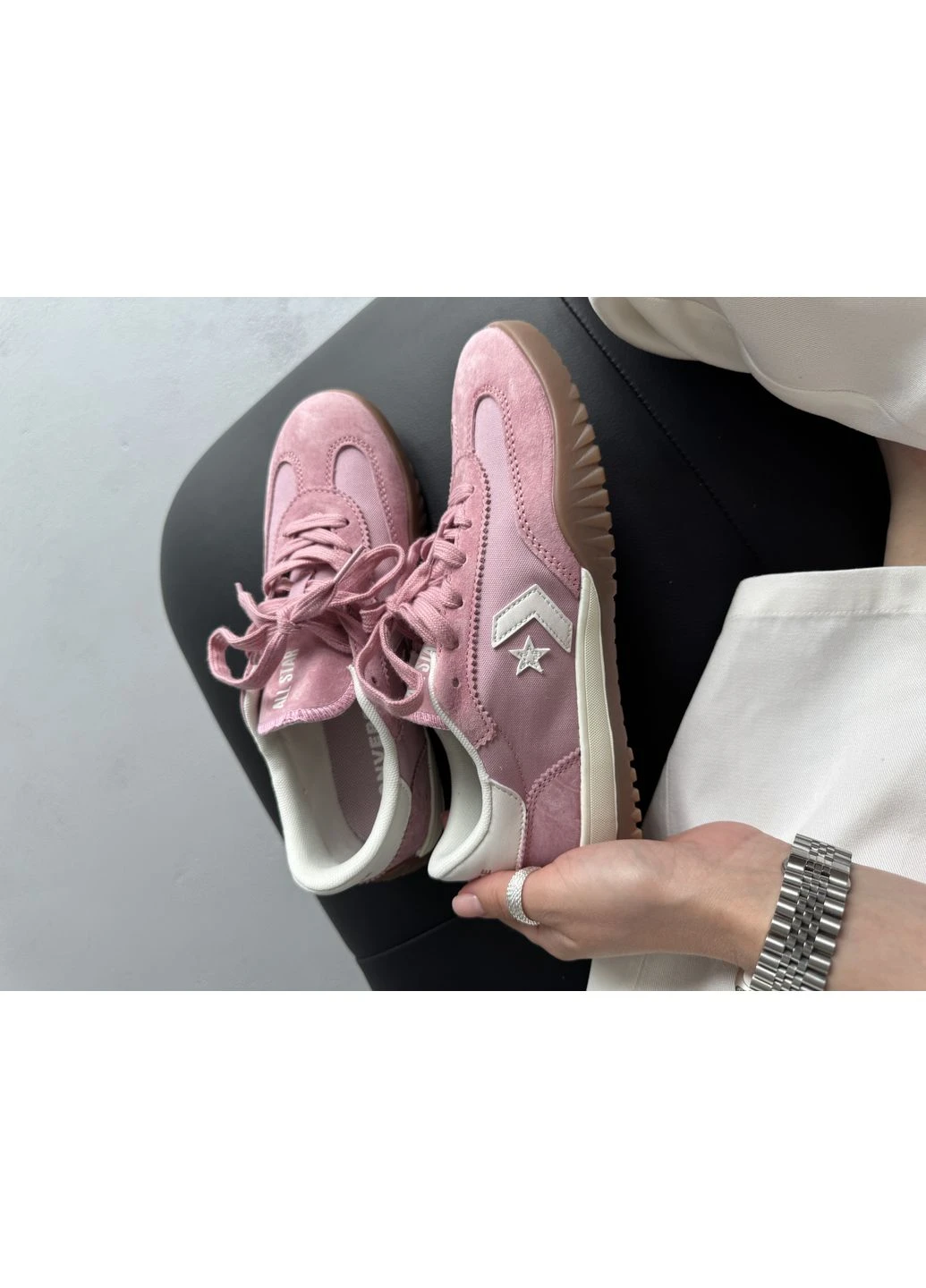 Рожеві кеди чоловічі converse run star trainer pink конверс ран стар рожеві демісезон No Brand