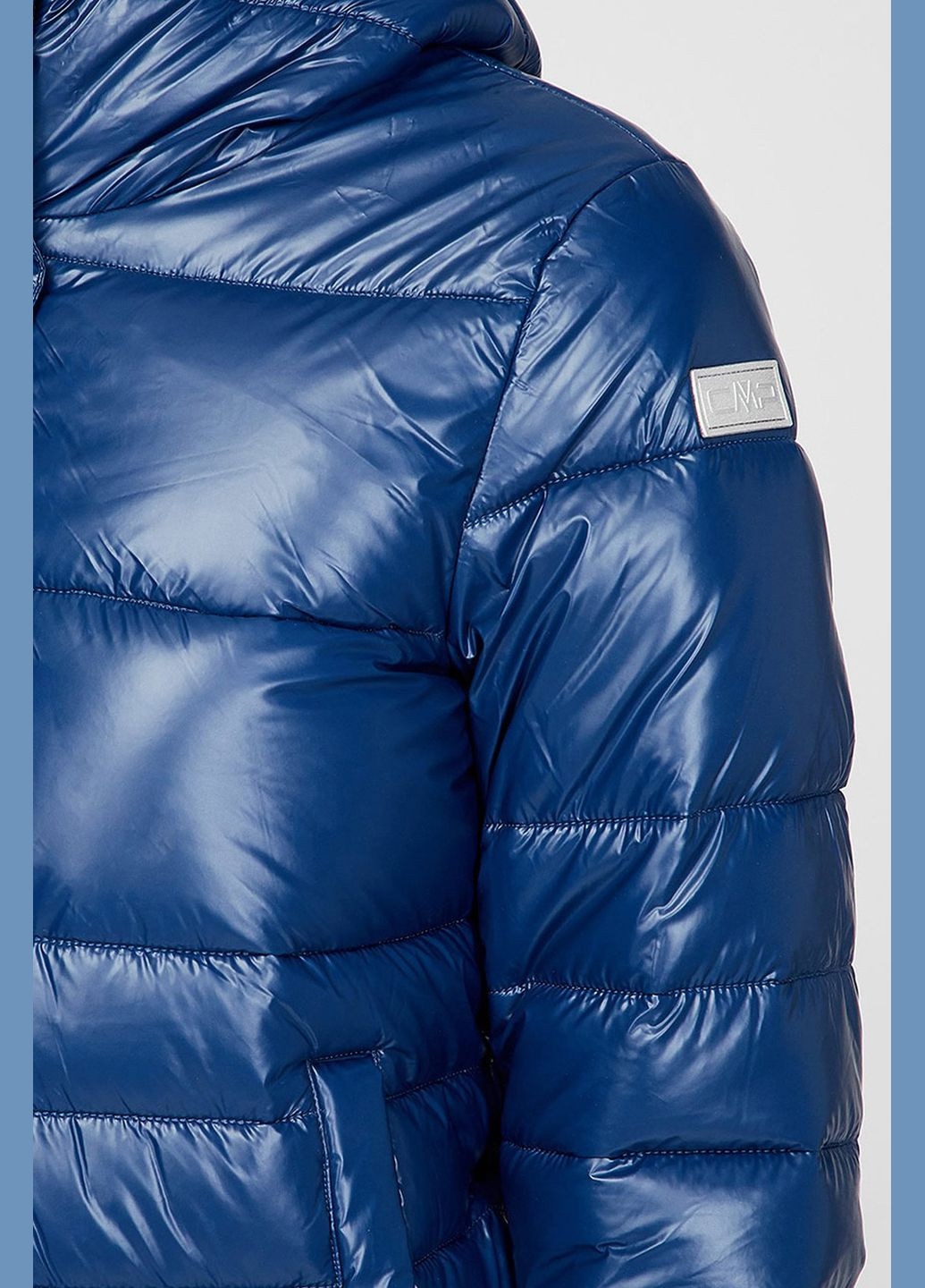 Синяя демисезонная синяя стеганая куртка для детей kid g parka fix hood CMP
