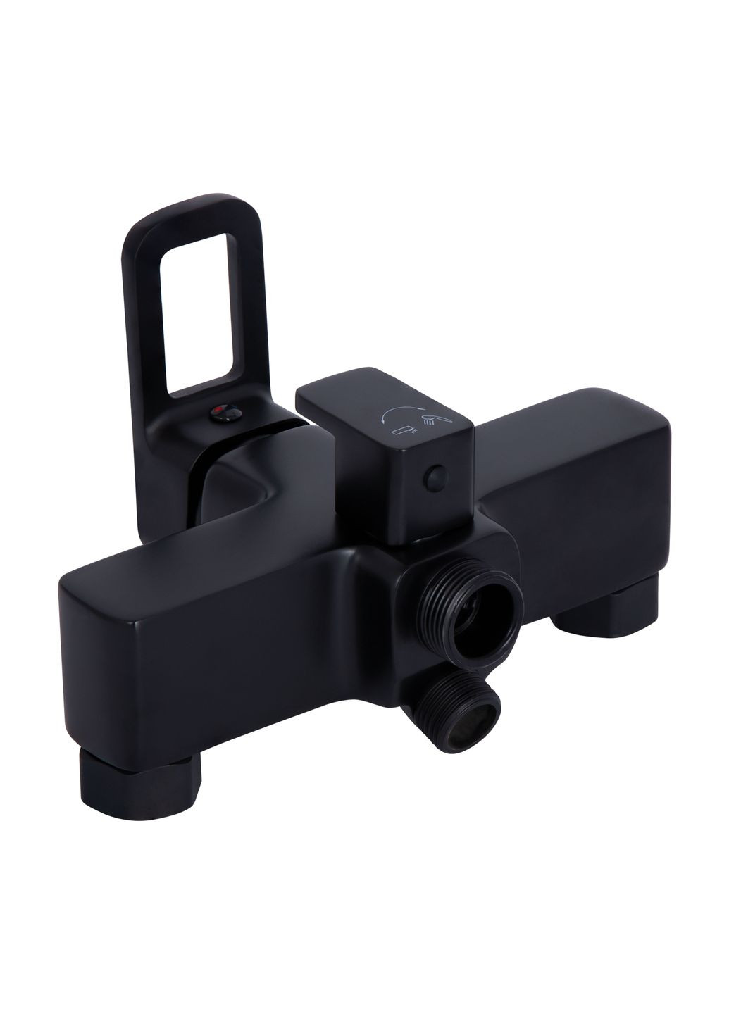 Змішувач для ванни Wawel з поворотним виливом (з душовим гарнітуром) (k35) LDWAW005BLA45394 Black LIDZ 005 (341326373)