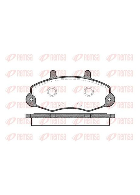 Колодки гальмівні дискові ПЕРЕДН FORD TRANSIT 80, 100L, 100S, 115, 120S, 130 06.91-08.94, TRANSIT 2.0I 0391.00-ua Remsa (342404368)
