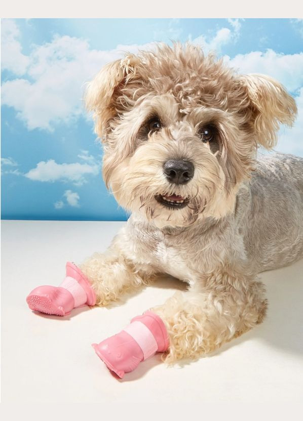 Резиновая обувь для собак на розовой липучке S No Brand (299840626)