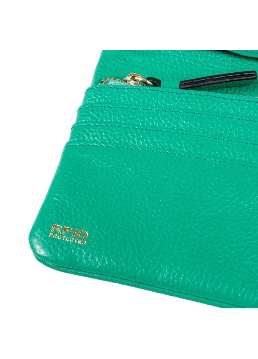 Зелёный женский кошелёк из фактуной кожи J56 GUM-GR Ashwood (303831354)
