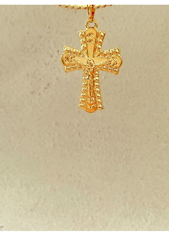 Позолоченная Цепочка 60см + Крестик. Позолота No Brand (358939818)