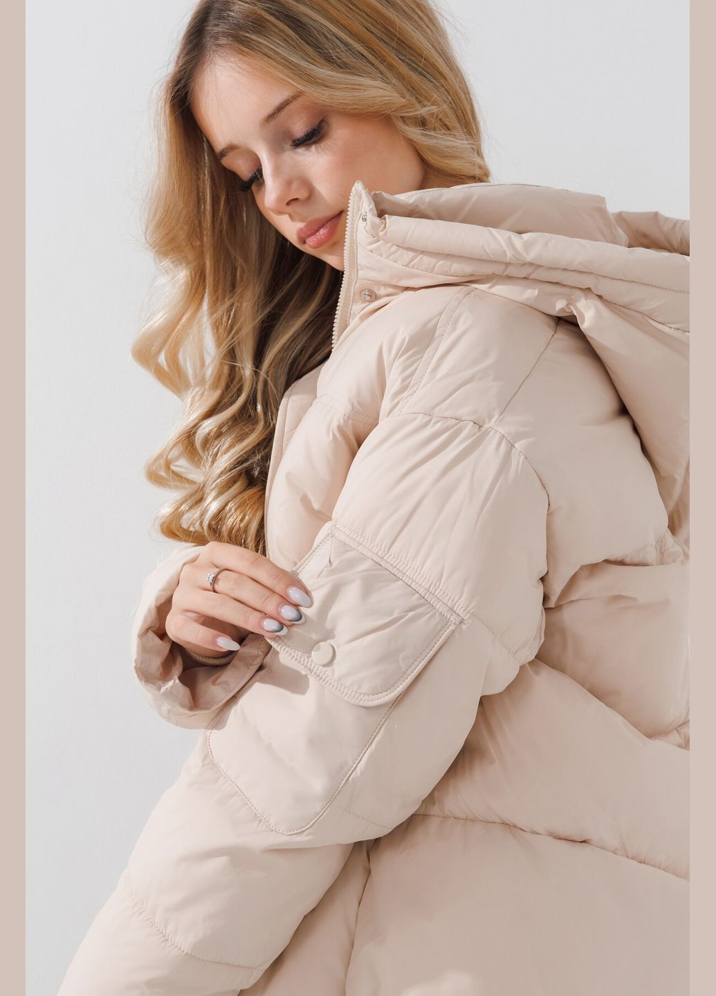 Молочна зимня куртка для дівчинки 994091 152 см (2000990767493w) shop (2000990767493) Venidise