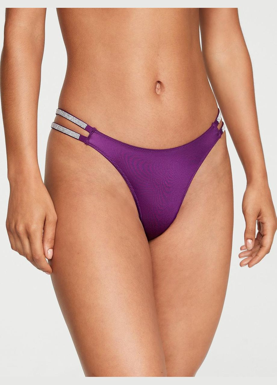 Женские трусики Double Shine Strap Фиолетовые Victoria's Secret (292802482)