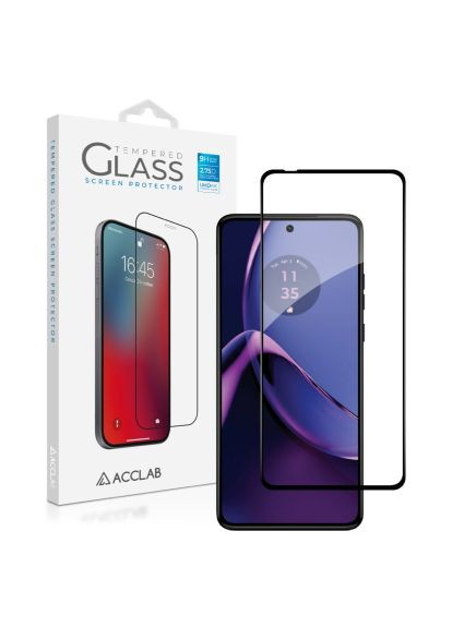 Стекло защитное (1283126582332) ACCLAB Full Glue Moto G84 Black (366519875)