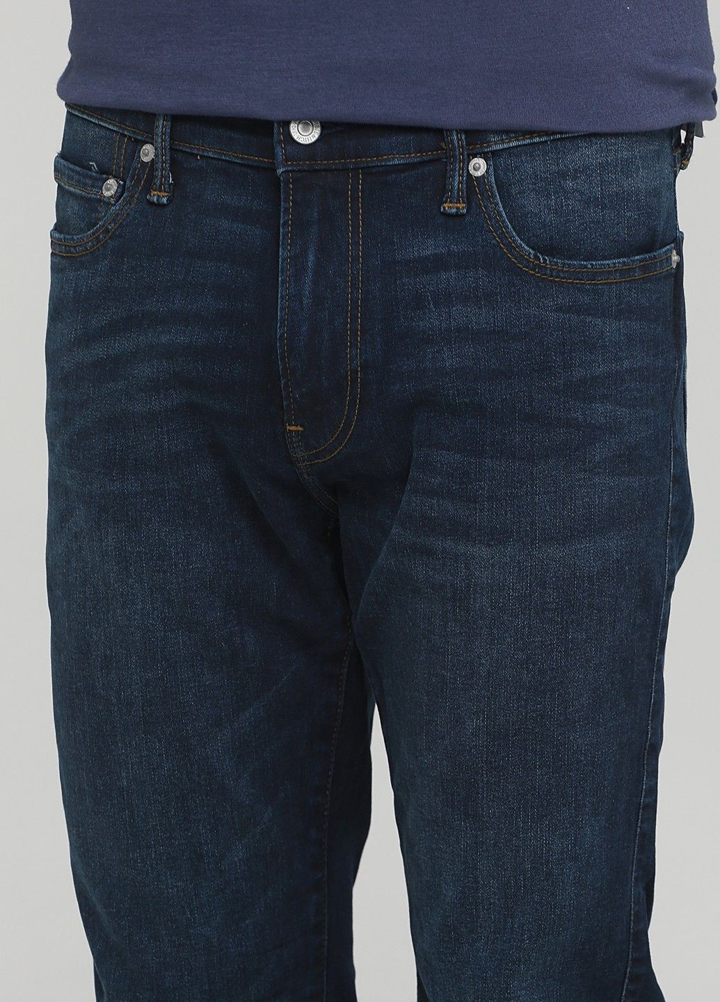 Темно-синие демисезонные джинсы skinny af9116m Abercrombie & Fitch