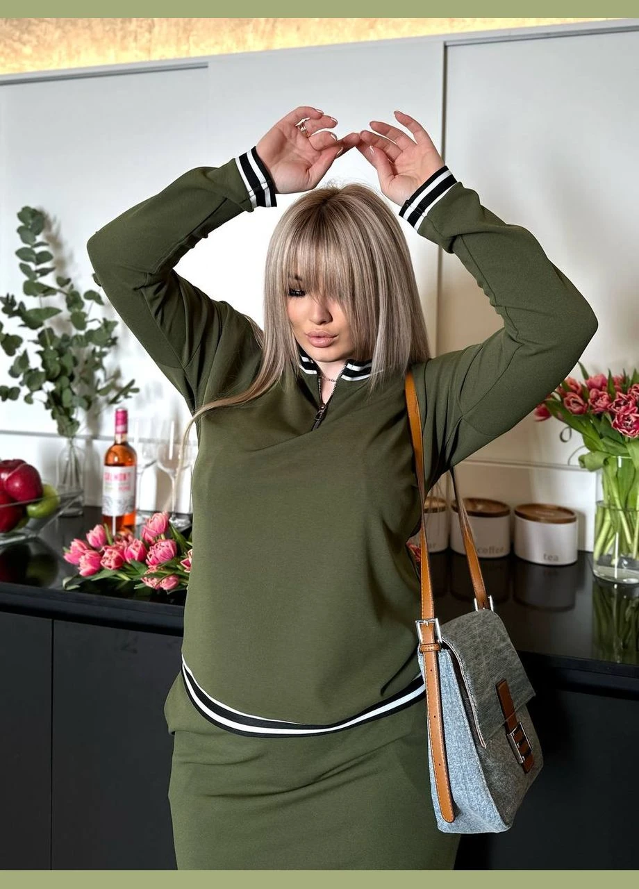 Жіночий костюм двійка зі спідницею New Trend (304646685)