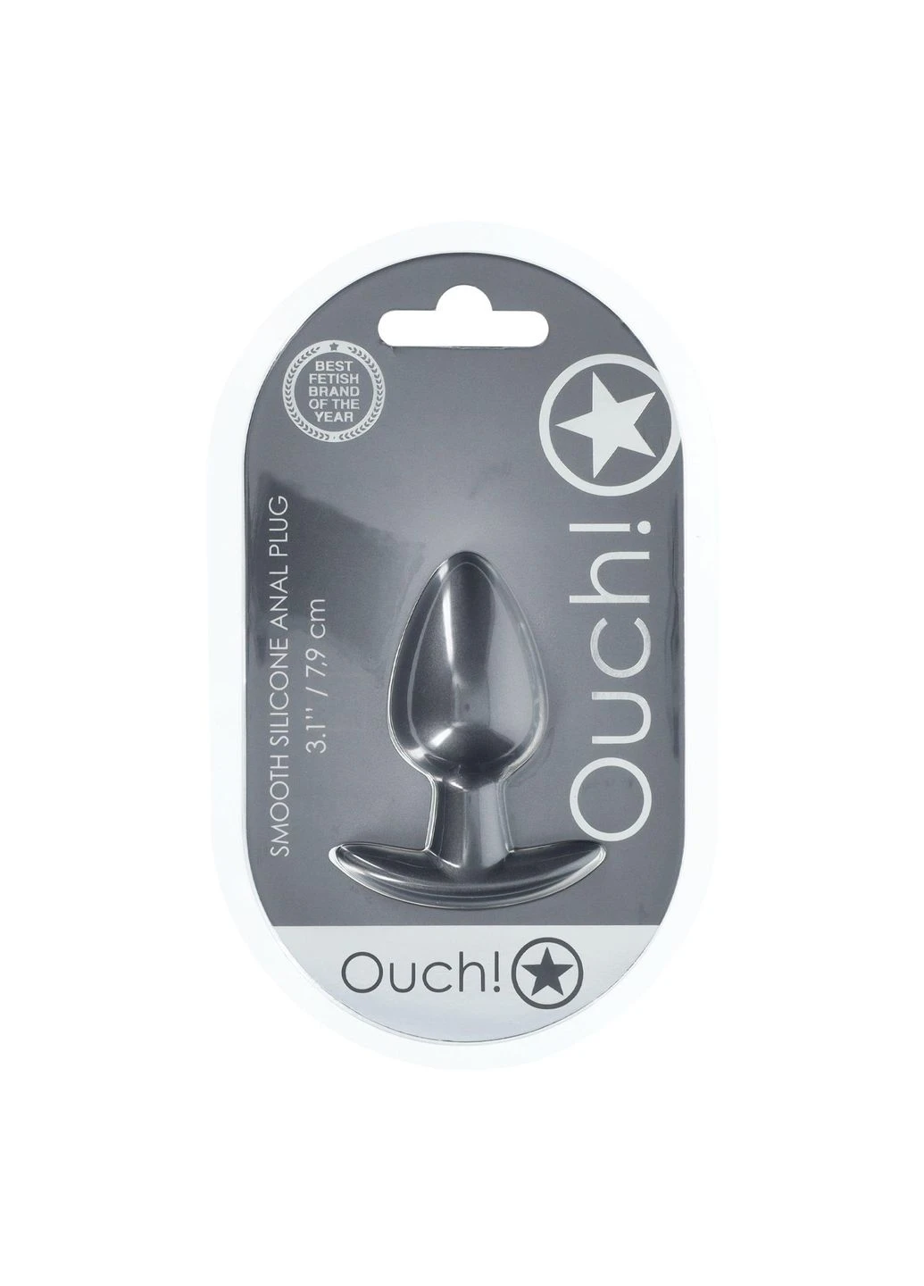 Анальная пробка Smooth Anal Plug Metallic, 7.9 см ( ) Ouch! (374623493)