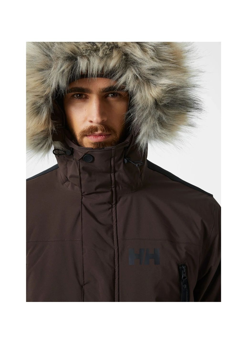 Коричнева куртка чоловіча reine parka brown 53630-755 Helly Hansen