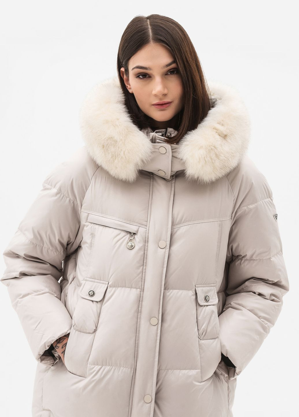 Молочный зимний Пуховик Vo-tarun