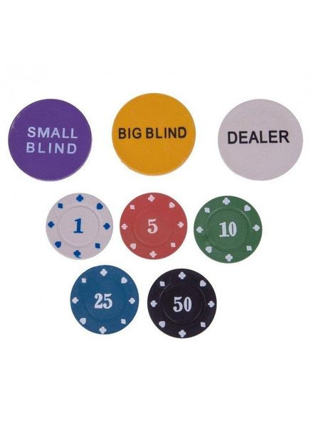 Набір для покера TEXAS HOLDEM POKER SET 200 фішок з номіналом, Сукно, Коробка (3896В) Darshan (360544488)