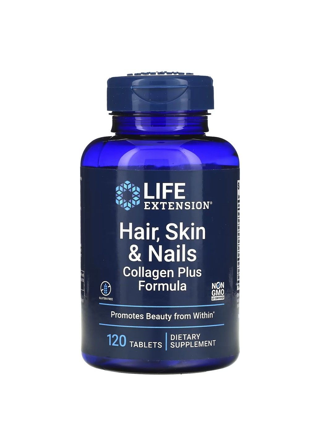 Комплекс для Волос, Кожи и Ногтей, с Коллагеном Hair, Skin & Nails Collagen - 120 таб Life Extension (292652843)