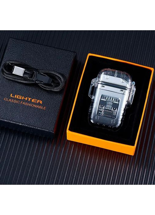 Дуговая электроимпульсная зажигалка с фонариком водонепроницаемая HL-514, зажигалка необычная, сенсорная No Brand (365813191)