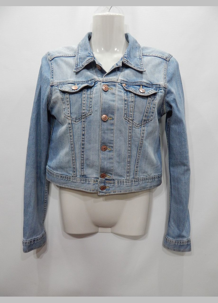 Синяя демисезонная куртка женская джинсовая vintage jacket, ukr 40-42, eur 36 025dg (в указанном размере, только 1 шт.) No Brand