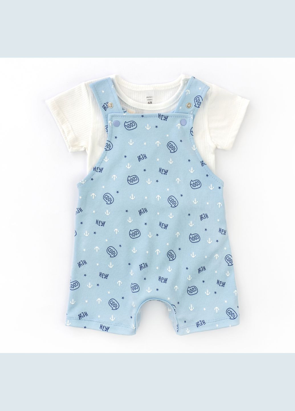 Ромпер с футболкой для мальчика с принтом Cool Голубой dexter's (348057285)