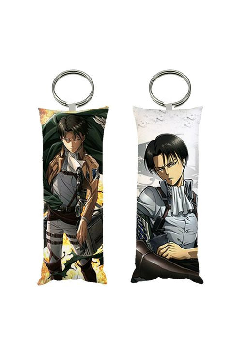 Брелок міні-дакімакура Леві Аккерман аніме Атака титанів двосторонній 4*10 см (br0175) No Brand (327007061)
