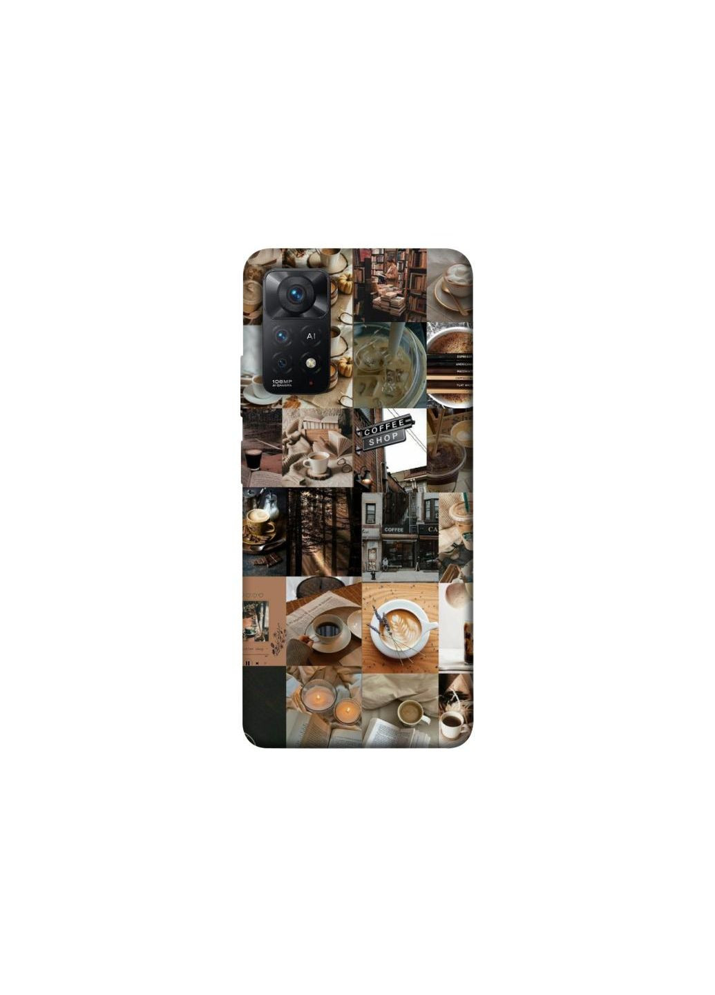 Чохол на Xiaomi Redmi Note 11 Pro 4G/5G Coffee collage ver.3 Frontalka (355319070)