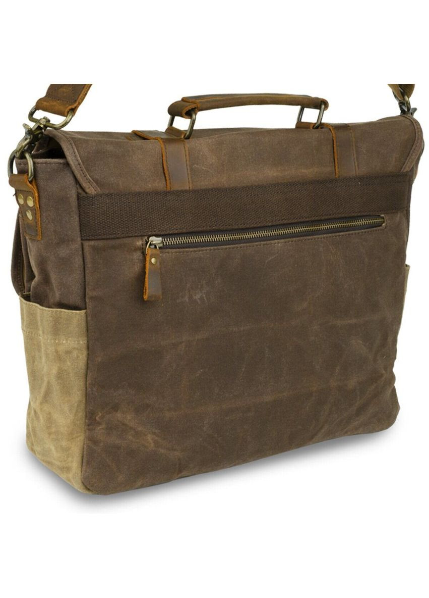 Урожай чоловічий портфель з кишенею для ноутбука текстильний коричневий (sku_20116) No Brand (328922787)