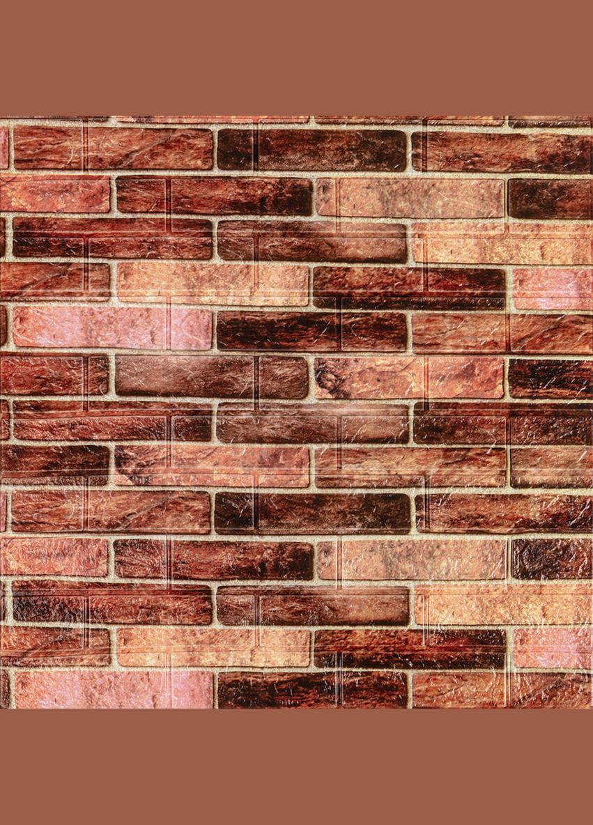 179-3 Панель стінова 3D 700х770х3мм Коричневий (цегла) SW-00001771 Sticker Wall (327088817)