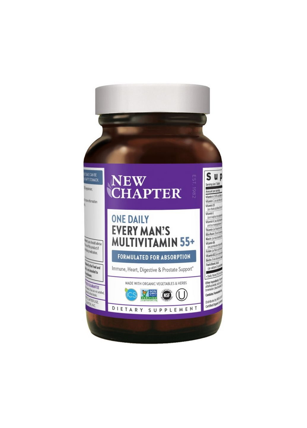 Витамины и минералы Every Men's One Daily 55+ Multivitamin, 24 таблетки New Chapter (293341031)
