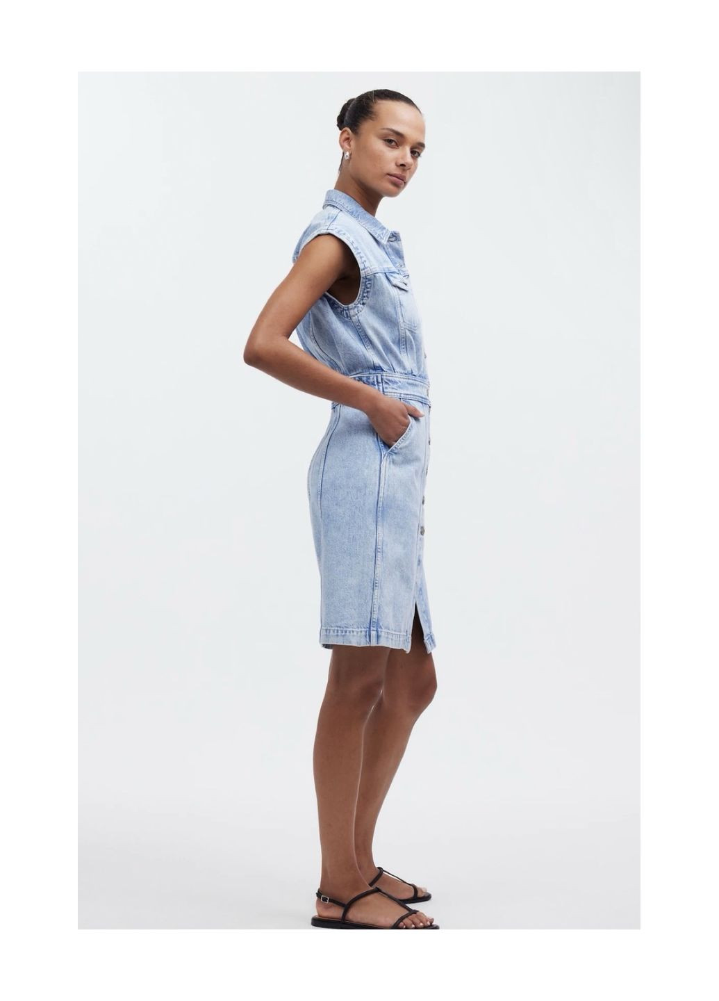 Блакитна сукня J.Crew однотонна