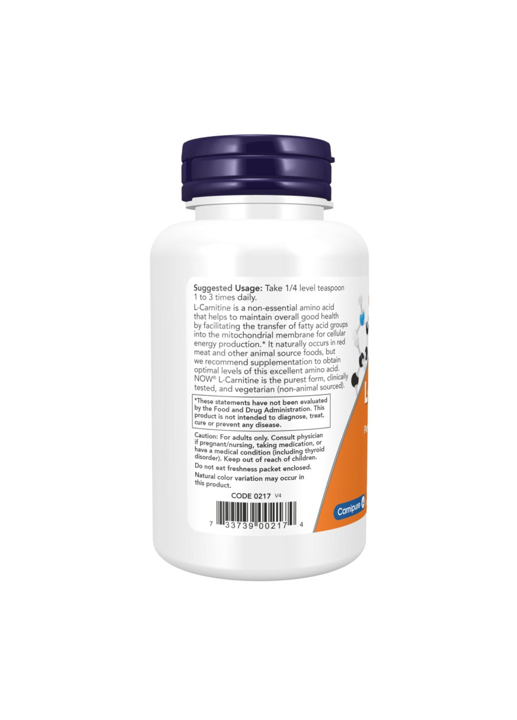 L-карнітин L-Carnitine Pure Powder - 85g Now Foods (322722006)