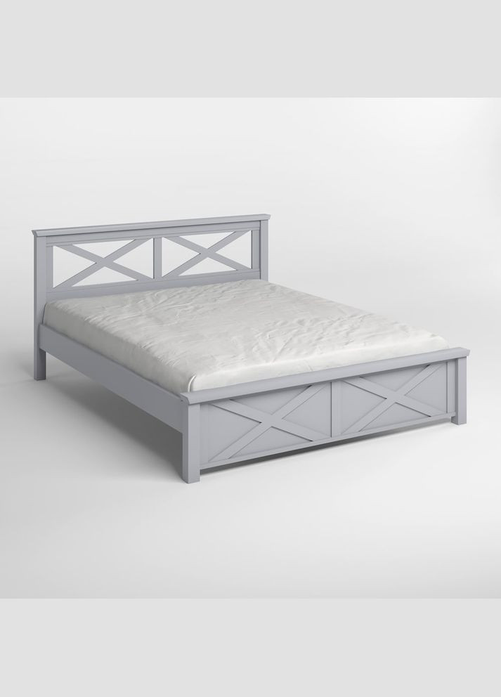 Двоспальне дерев'яне ліжко Прованс Н (RAL7040) 180х200 см (MBG-3089) Mebigrand (368283161)