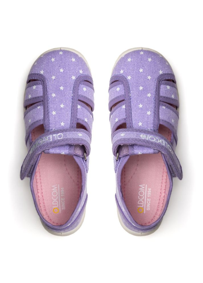 Фиолетовые тапочки детские star фиолетовые на липучке Oldcom