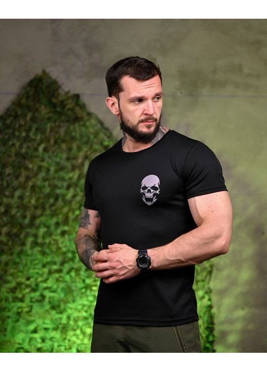 Армійська чоловіча футболка Череп чорна Freedom (351638035)