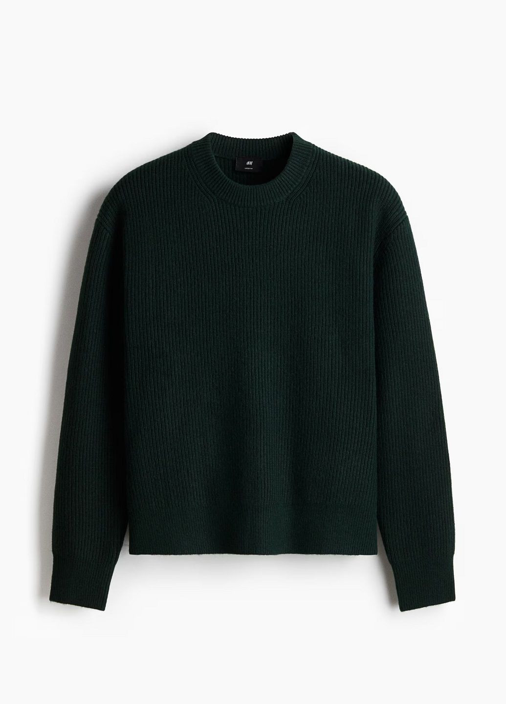 Темно-зеленый демисезонный свитер H&M