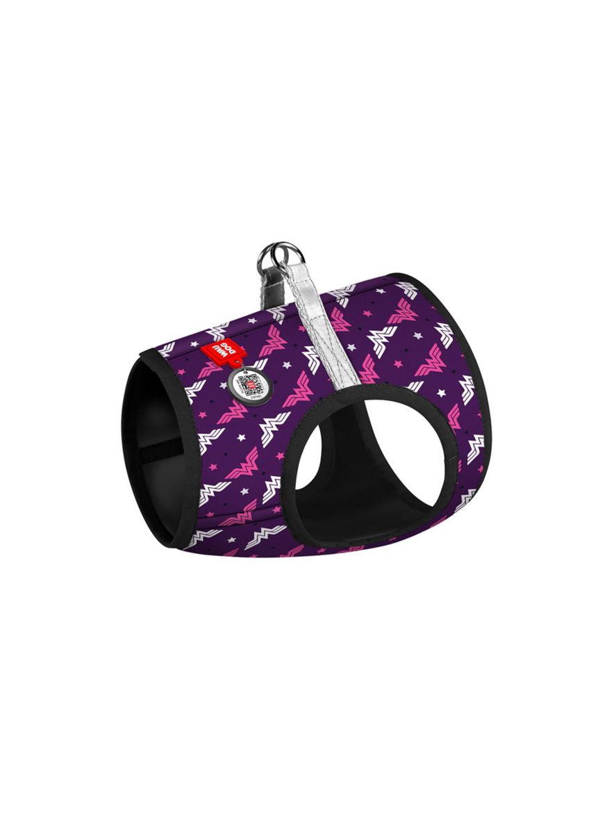 Шлей для собак мягкая Clothes "Дивушка фиолет" S2, В 46-50 см С 43-45 см WAUDOG (279566664)
