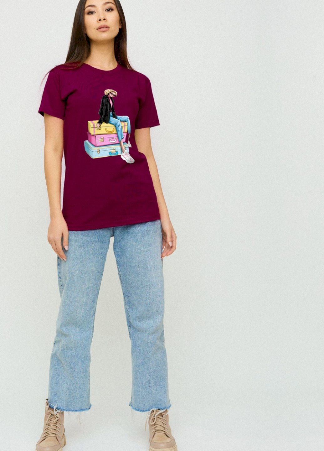 Футболка Boyfriend / air print / YAPPI - (252386084)