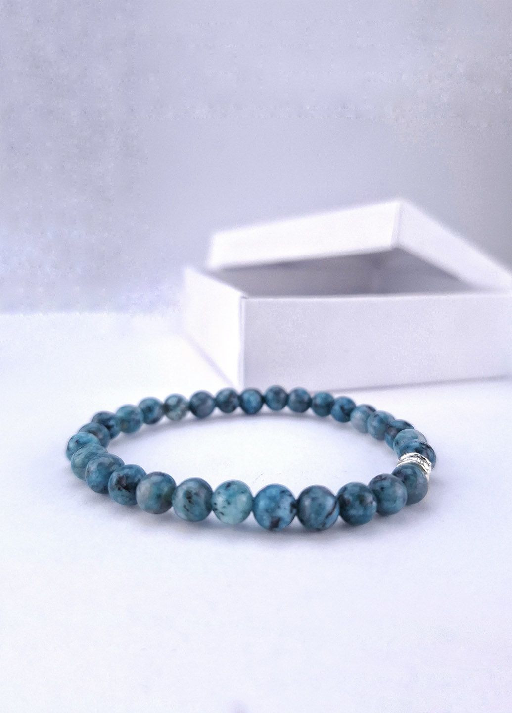 Браслет натуральний камінь апатит 4мм Luvete (324213463)