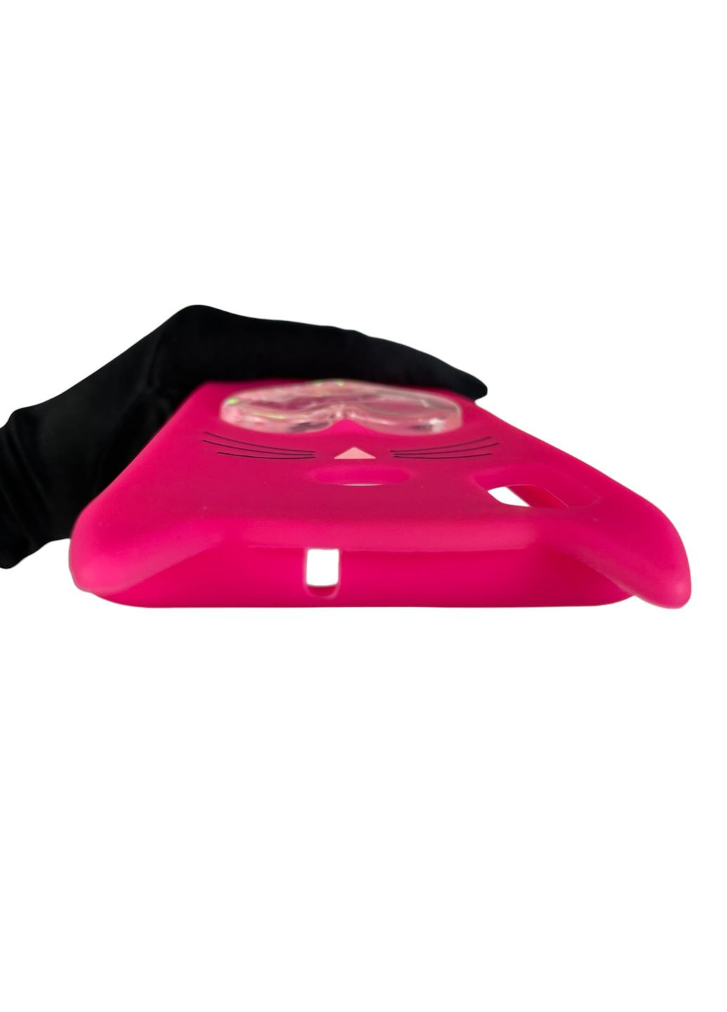 Чохол для Honor 10 Lite дитячий 3д у формі котика переливашка серце на хуавей хонор 10 лайт малиновий Huawei (366018703)