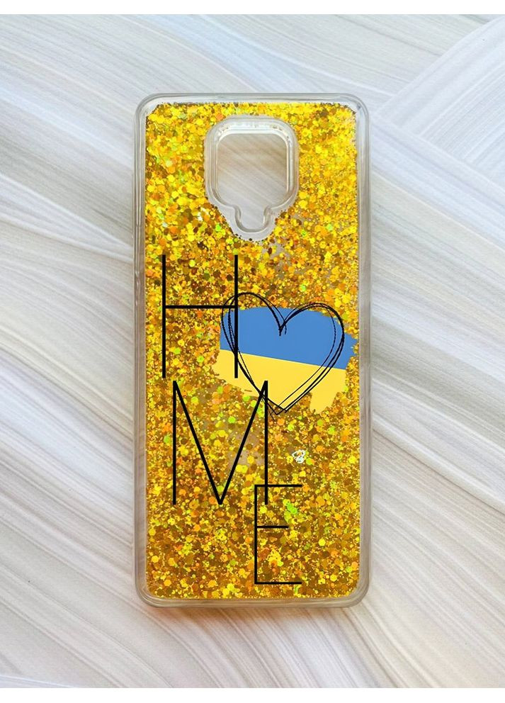 Чохол з плаваючими блискітками на Xiaomi Redmi Note 9 Pro/9S/9 Pro Max Золотий:: Дім Україна (принт 353) Creative (360699222)