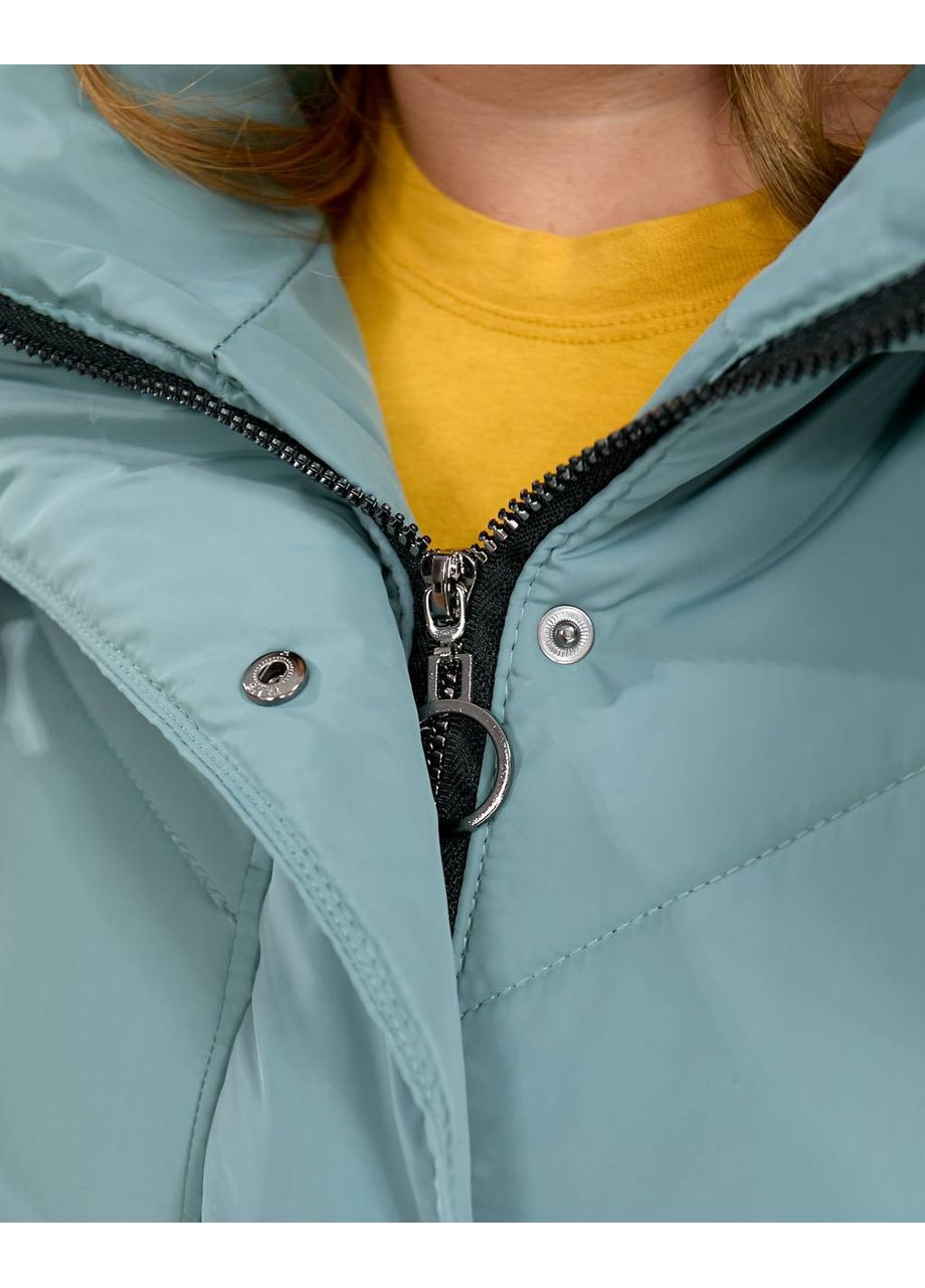 Оливковая зимняя куртка зимая плащевка эмми, синтепон 250, с карманами и капюшоном Україна