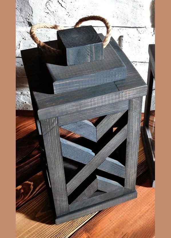 Фонарь садовый из дерева Амбаи венге (СФН-001412) No Brand (328960017)