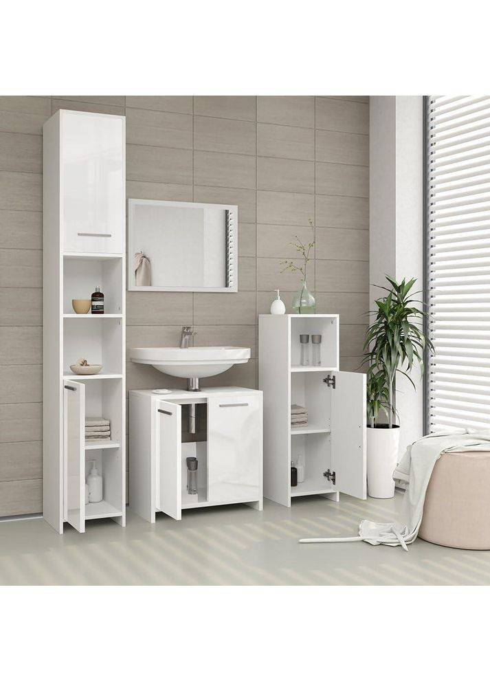 Пенал для ванной комнаты с полками, тумба в ванную I-018 No Brand (371910406)