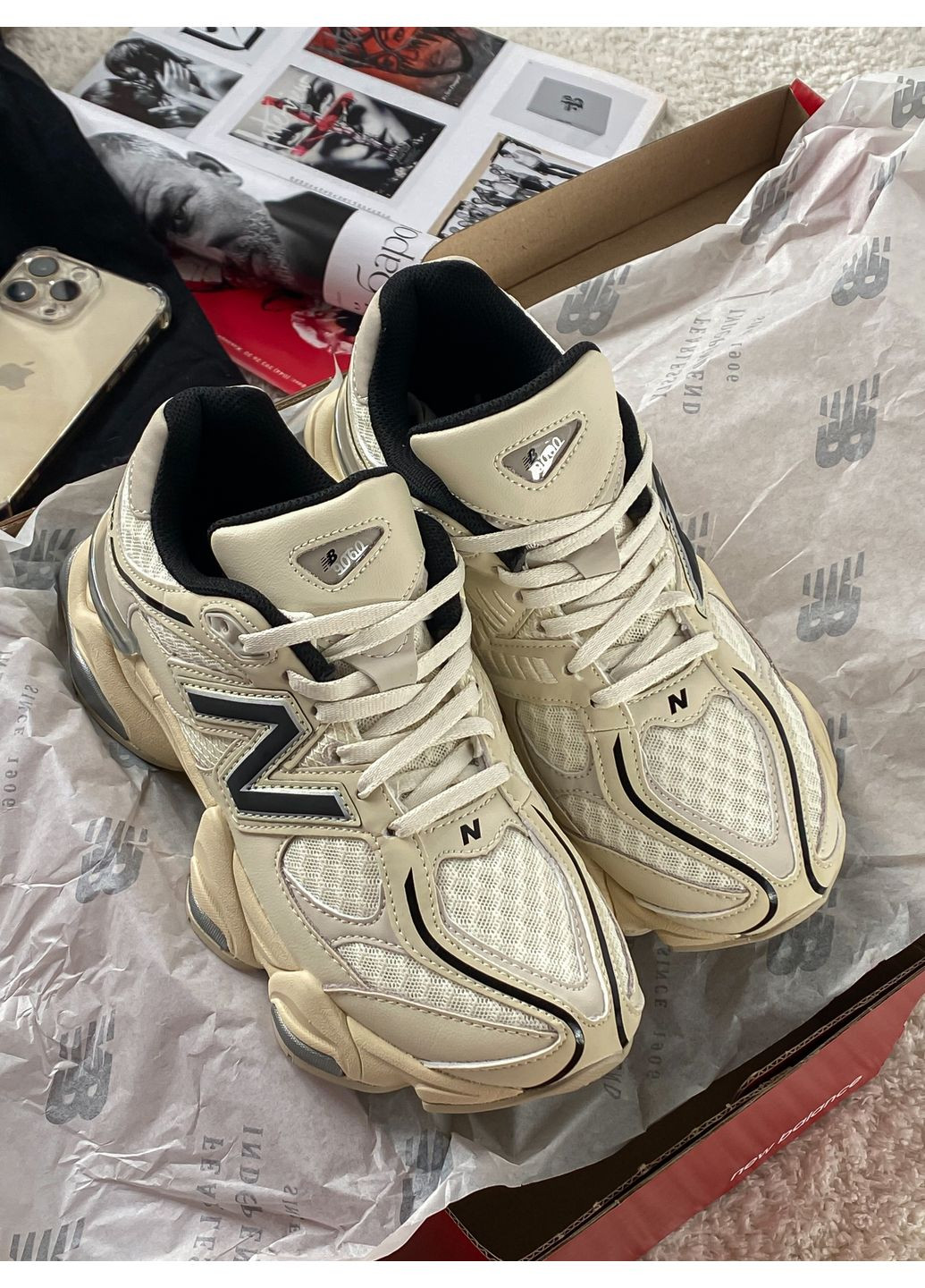 Кросівки жіночі і чоловічі New Balance 9060 beige | Нью Беланс 9060 бежеві No Brand бежеві демісезони (349508257)