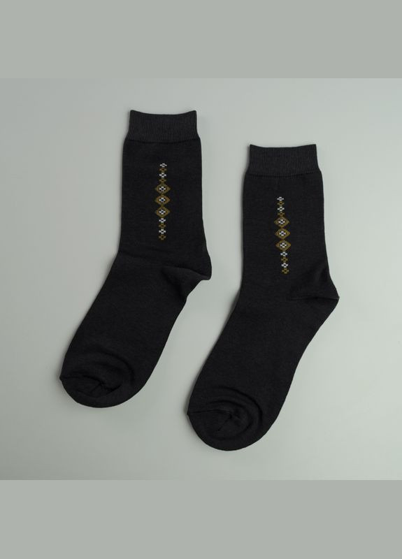 Сірі демісезонні шкарпетки чоловічі класичні високі 41-46 GM Textile (308270897)