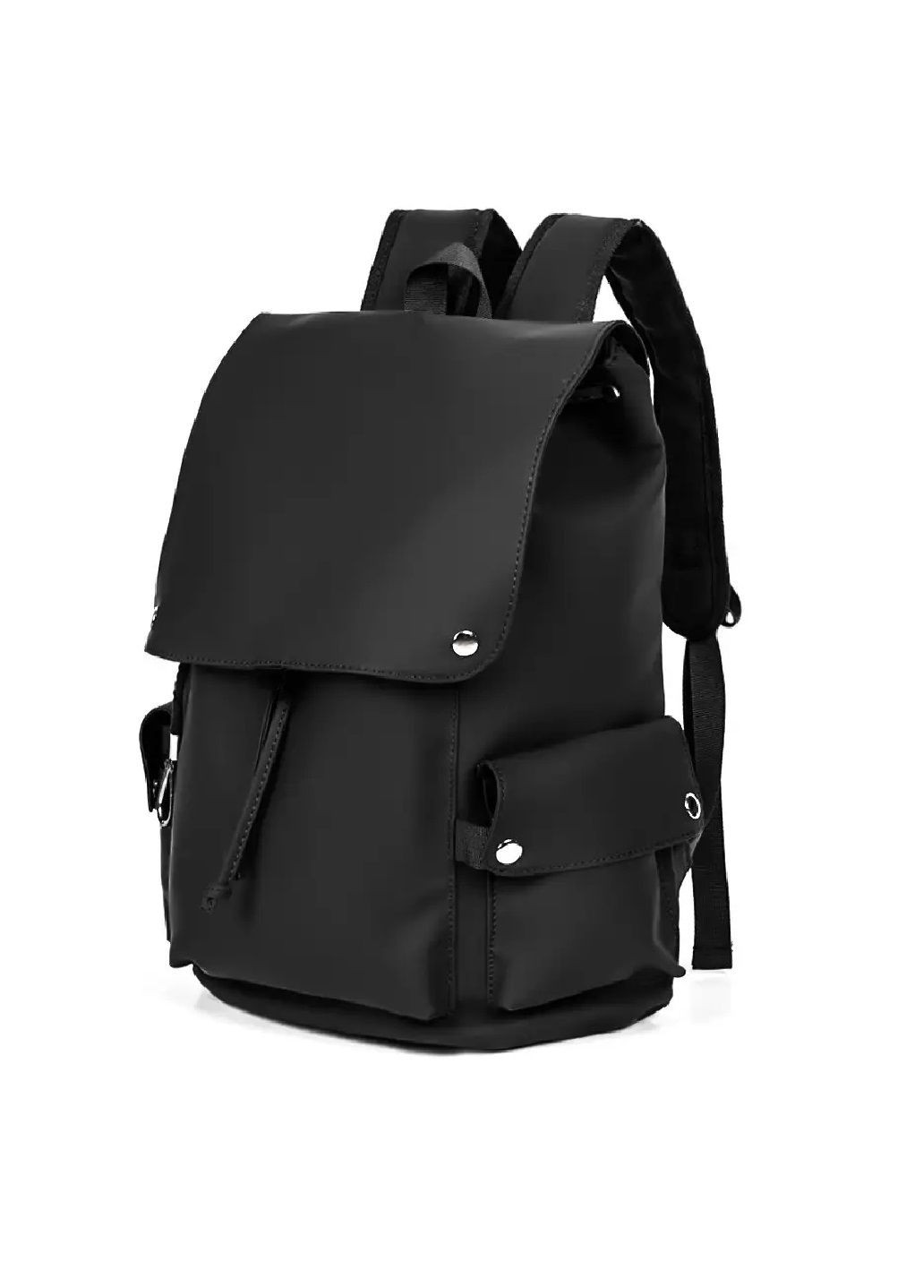 Рюкзак міський з матової екошкіри з кишенею для ноутбука до 15 дюймів ручкою для перенесення 40х28х16 см (477615-Prob) Чорний Unbranded (298442062)