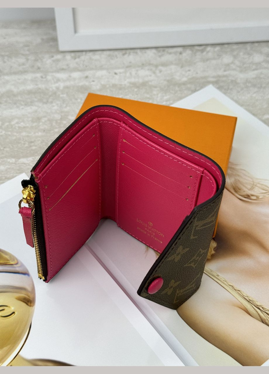 Жіночий гаманець коричневий + фуксій конверт міні No Brand (322464804)