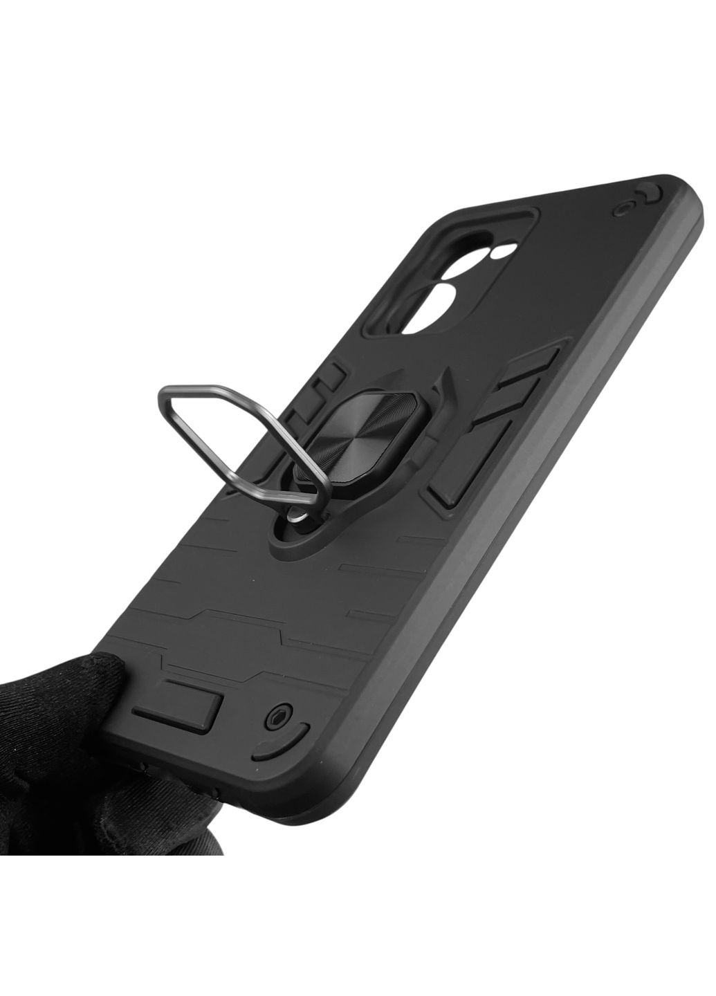 Чохол для телефона C33 броньований з магнітним кільцем-тримачем на реалмі с33 чорний Realme (366234825)