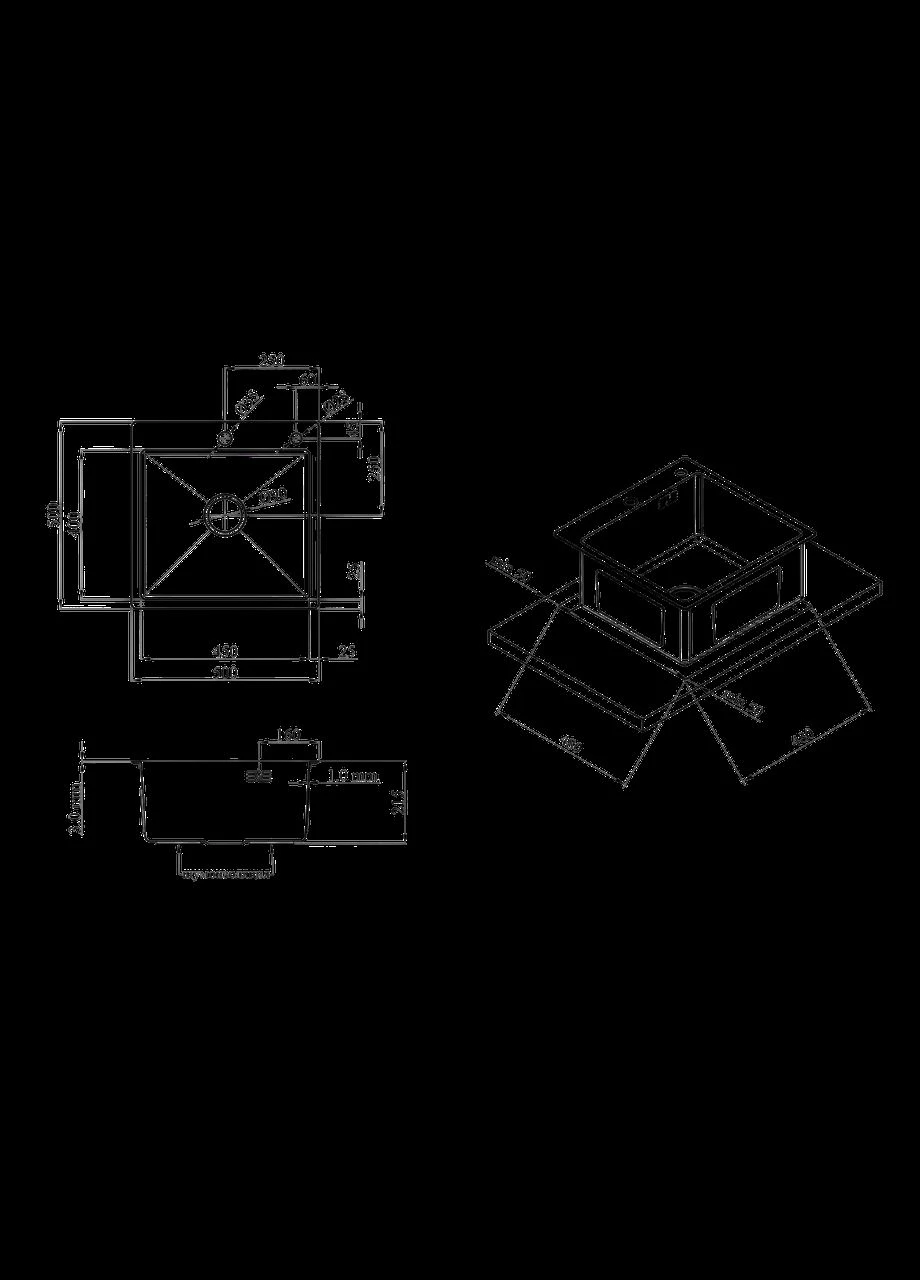 Комплект кухонної мийки KRF 5050 decor (3.0/1.0 мм) Kraft (336939097)