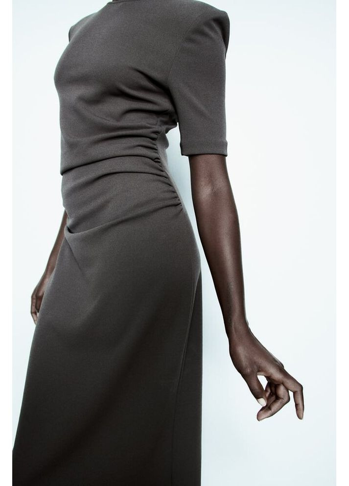 Коричневое платье 7901/624/753 Zara