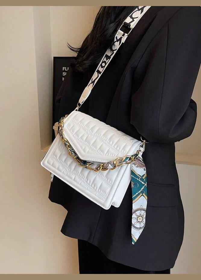 Жіноча сумка крос-боді біла No Brand (290665285)