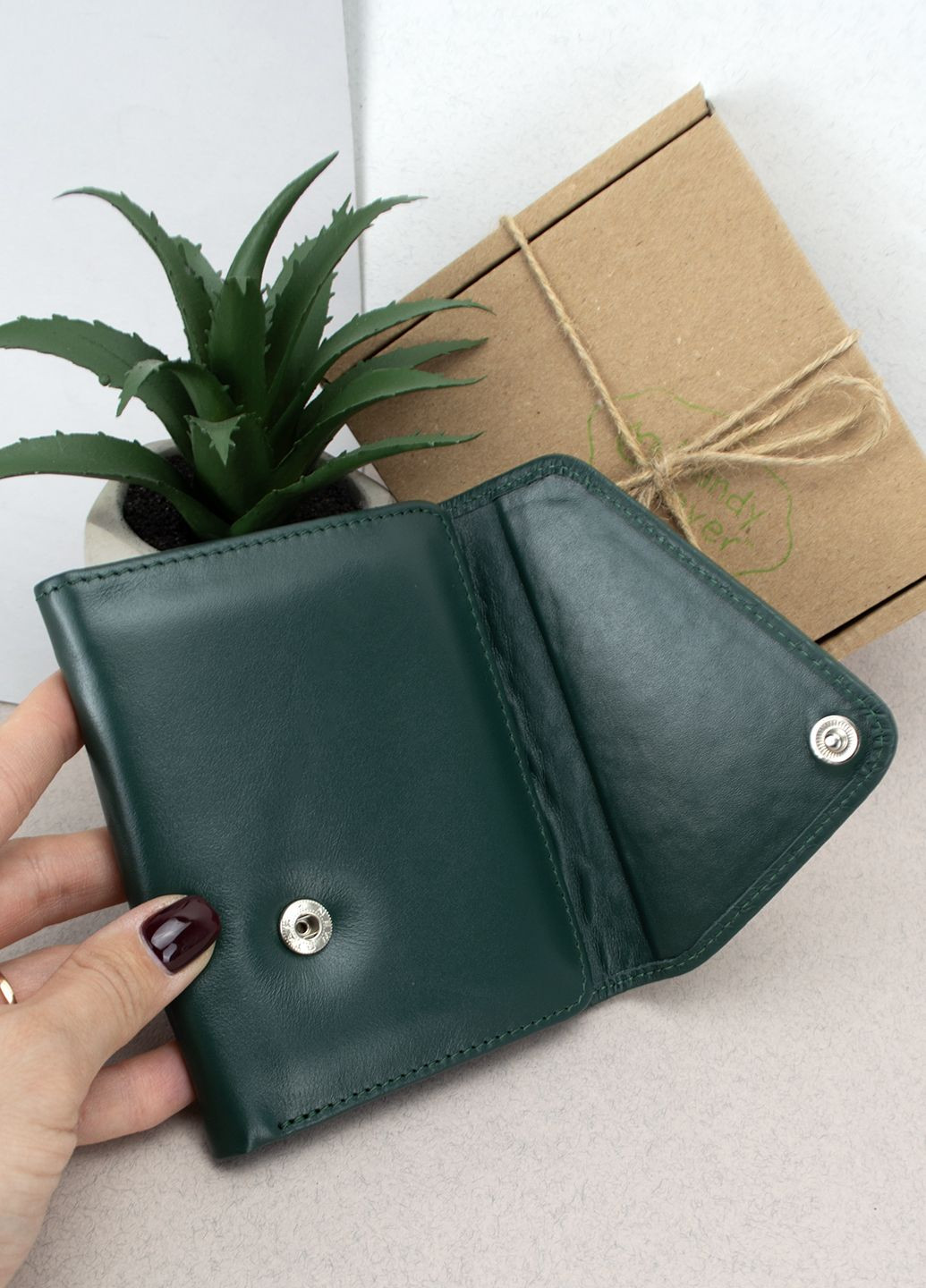 Подарочный женский набор №89: кошелек Sabrina + обложка на паспорт + ключница (зеленый питон) HandyCover (282744624)