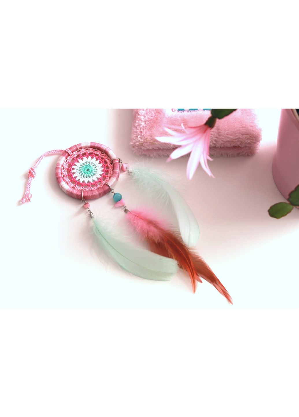 Мини/Авто-ловец снов "Девичья блажь". Оберег-подвеска в машину. Амулет на зеркало заднего вида Dream Studio (363057557)