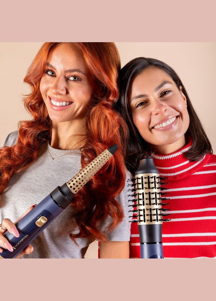 Фен-щітка Sapphire Luxe, 1000Вт, 2 режими, іоніз-я, хол. обдув, кераміка, сапфіровий Remington (314928389)